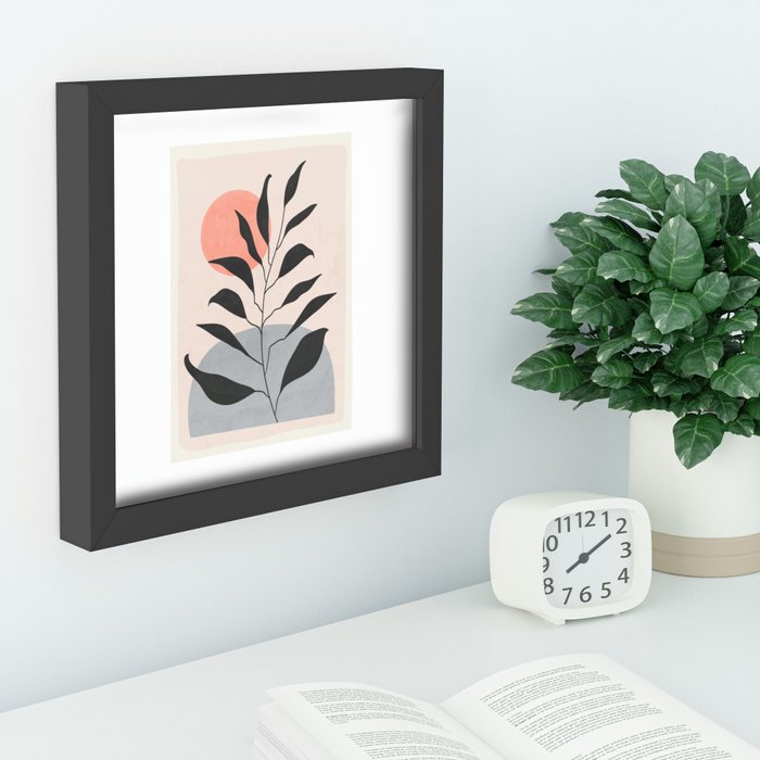 Tropical Leaf- Abstract Art 16 Recessed Framed Print by