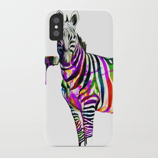 zebra painting iPhone Case