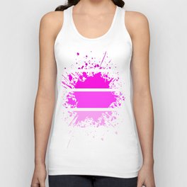Paint Splashes - neon pink Unisex Tank Top