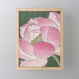 pink flowers Framed Mini Art Print