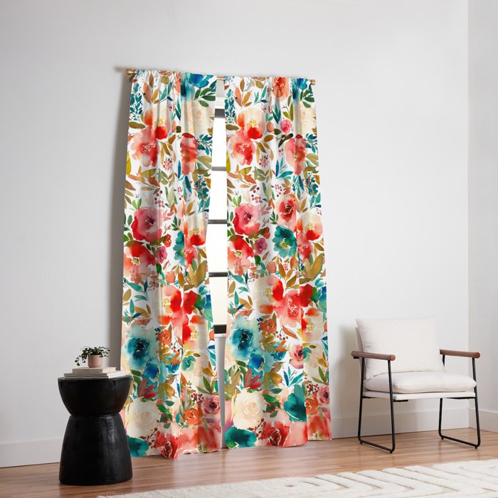 Red and teal shower curtain deals