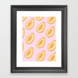 papaya print Framed Art Print