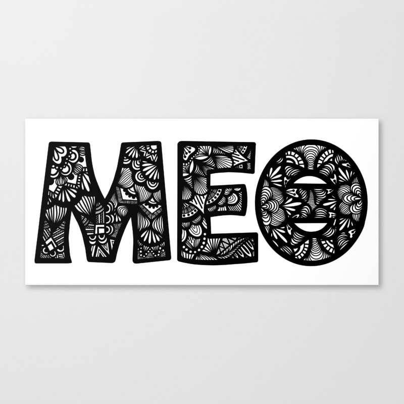 Meo Mu Epsilon Theta Greek Sorority Letters Canvas Print By Knt7898 Society6