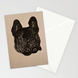 Frenchie Face Stationery Cards