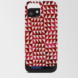 Triangle Grid red iPhone Card Case