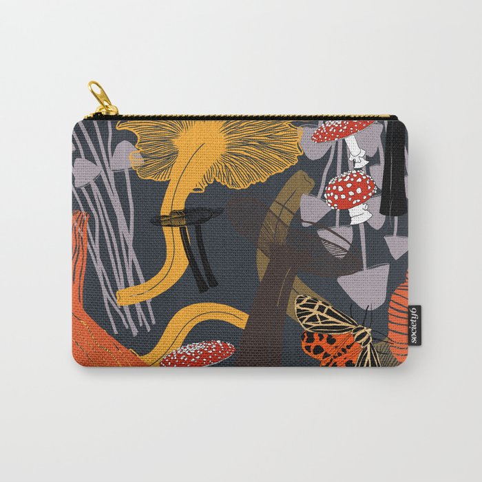 Mushroom Print  Carry-All Pouch
