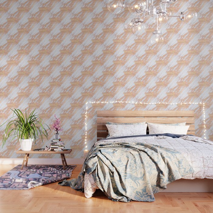Marble Rose Gold With Yellow Gold Glitter Shimmery Marble Wallpaper By Naturemagick Society6 Photo wall murals wallpaper modern minimalist abstract golden yellow rose flower bedroom. society6