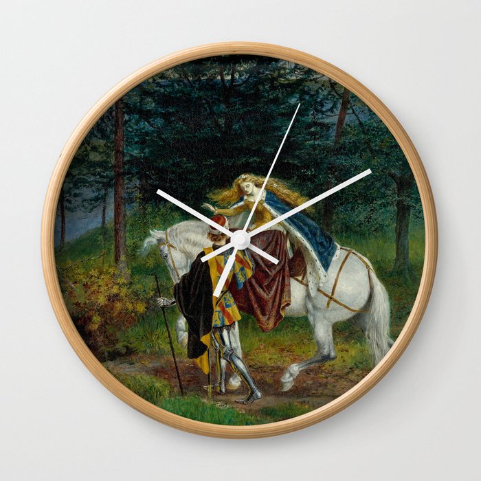 La Belle Dame Sans Merci by Walter Crane Wall Clock
