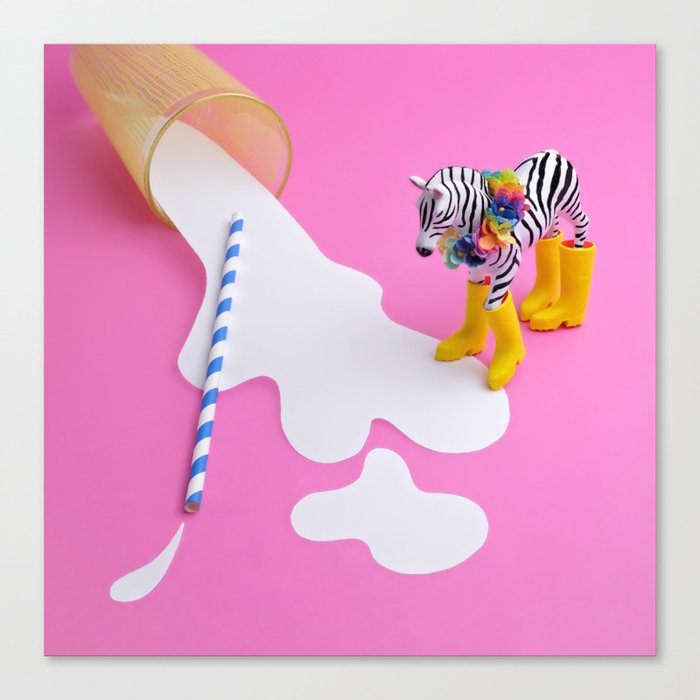 No use crying over spilled milk Canvas Print