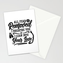All Fear Removed I Breathe Freediver Freediving Stationery Card