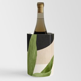 Abstract Art Tropical Leaf 11 Wine Chiller