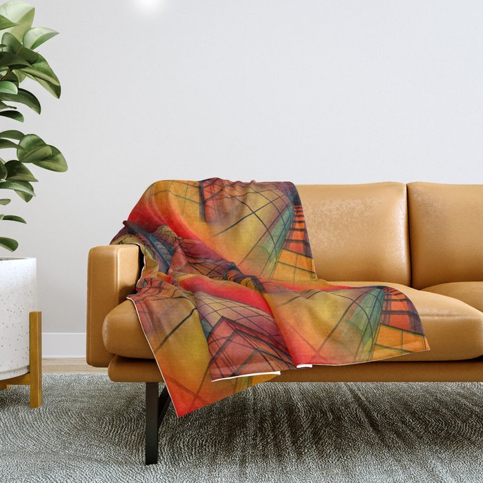 3D - abstraction -63- Throw Blanket