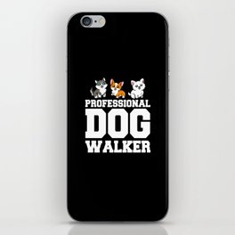 Dog Sitting Walking Dog Walker Pet Sitter iPhone Skin