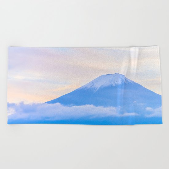 pastel mountain #sky Beach Towel