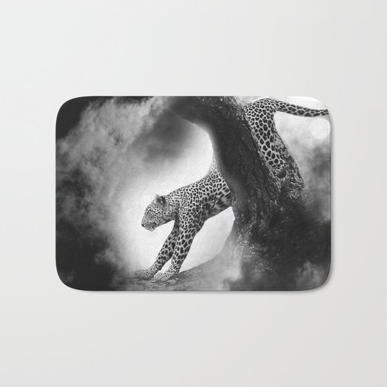 Leopard Night Hunt Bath Mat