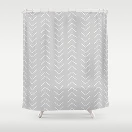 Boho Big Arrows in Grey Shower Curtain