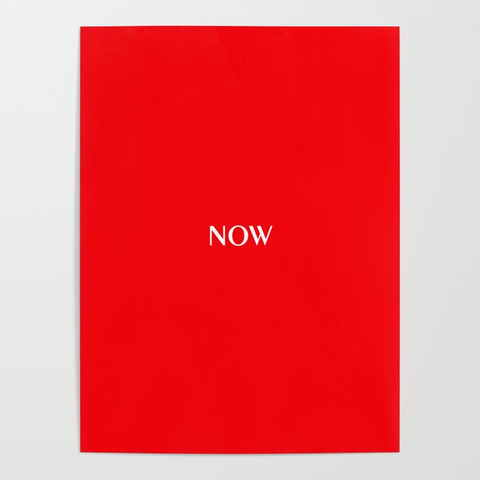 NOW BRIGHT RED SOLID COLOR Poster by NOW COLOR Society6