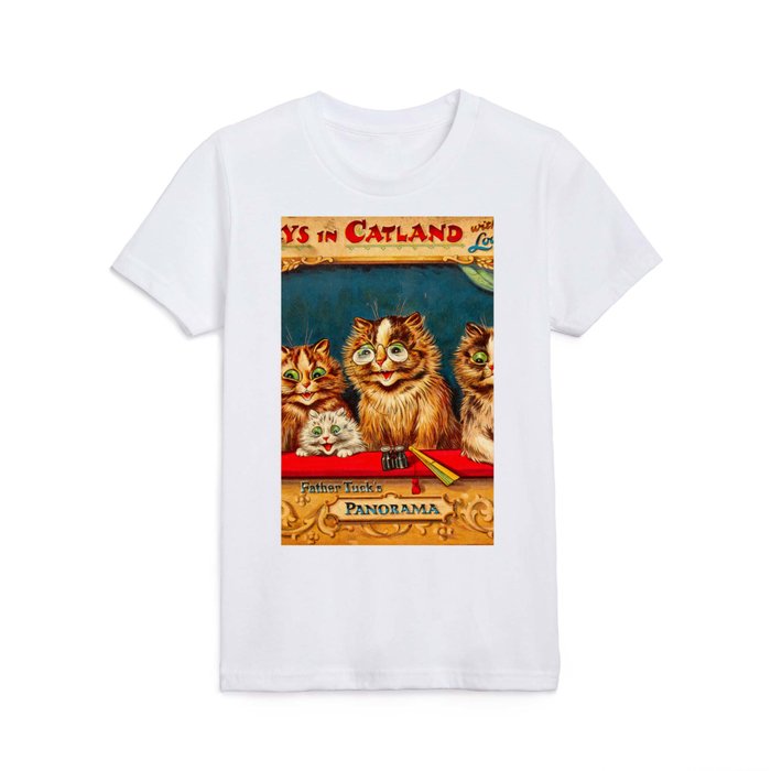  Days in Catland with Louis Wain, Father Tuck's Panorama by Louis Wain Kids T Shirt