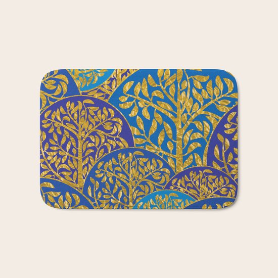 Golden trees Bath Mat