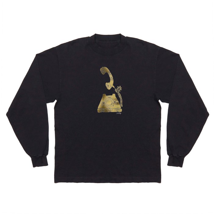 Vintage Rotary Phone – Gold Palette Long Sleeve T Shirt