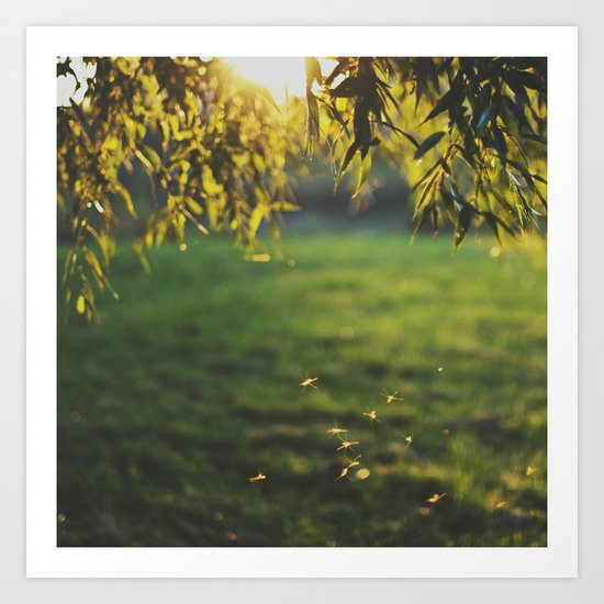 DANCING IN THE SUNSET. Art Print