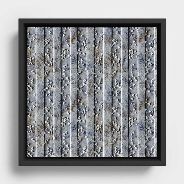 Volumetric abstract pattern with delicate branches Framed Canvas