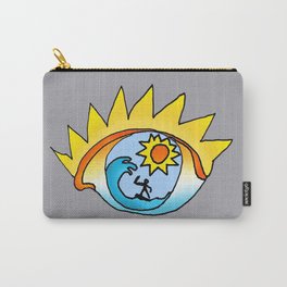Eye, surf good wave sun positive, art by Miguel Matos Official Carry-All Pouch