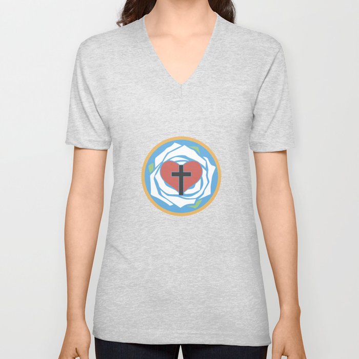 Martin Luther's Seal  V Neck T Shirt