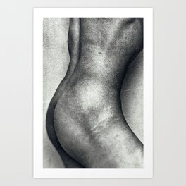 "Lateral Nude" (0002) (Grainy Finish) Art Print