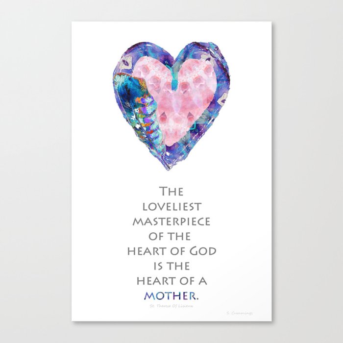 A Mother's Heart - Loving Mom Art by Sharon Cummings Canvas Print