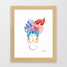 Flowers in Her Hair 2 Framed Art Print