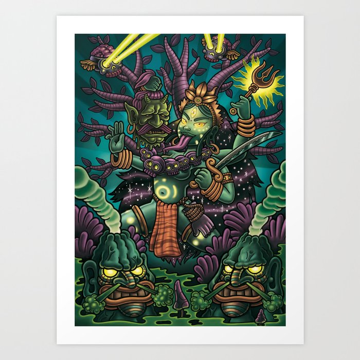 Kali in forest Art Print