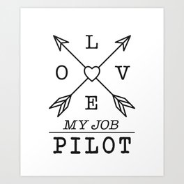 Pilot profession Art Print
