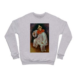 “The White Pierrot” by Auguste Renoir Crewneck Sweatshirt