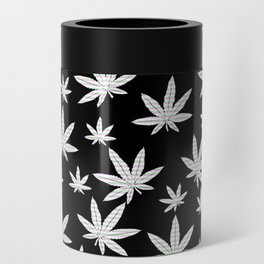 Black & White Weed Marijuana Cannabis Lovers Smokers  Can Cooler