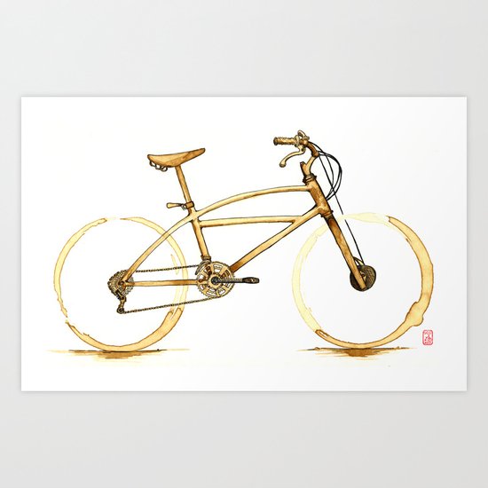 Coffee Wheels #01 Art Print