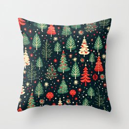 Christmas patterns Throw Pillow
