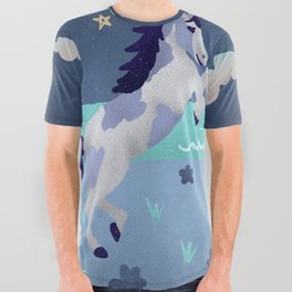 Unicorn Dance at Night All Over Graphic Tee