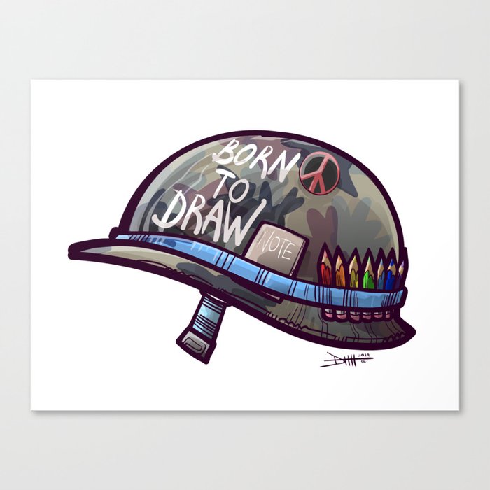 Born To Draw Canvas Print