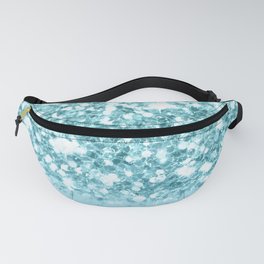 Sparkly Frozen Blue Glitter Ombre Fanny Pack