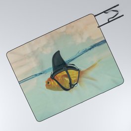 Brilliant DISGUISE - Goldfish with a Shark Fin Picnic Blanket