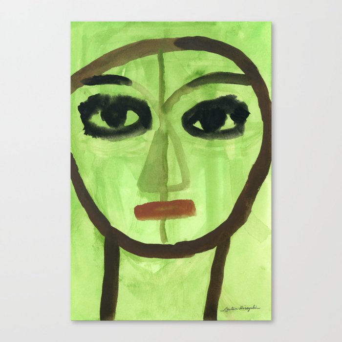 Face of the person who prays2 Canvas Print