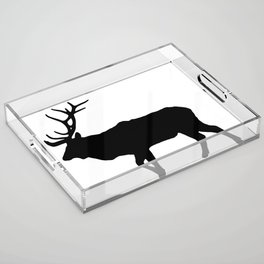 Graphic Silhouette Elk 02 Acrylic Tray