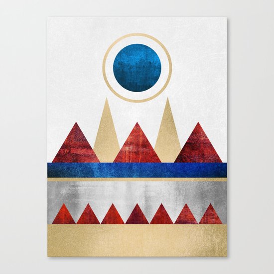 Red Mountains Canvas Print