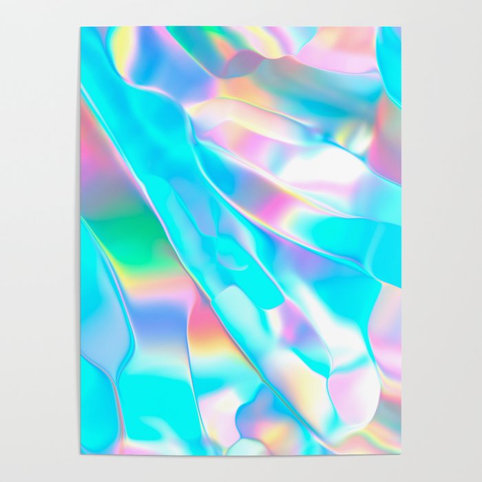 Blue Opal Iridescent  Poster