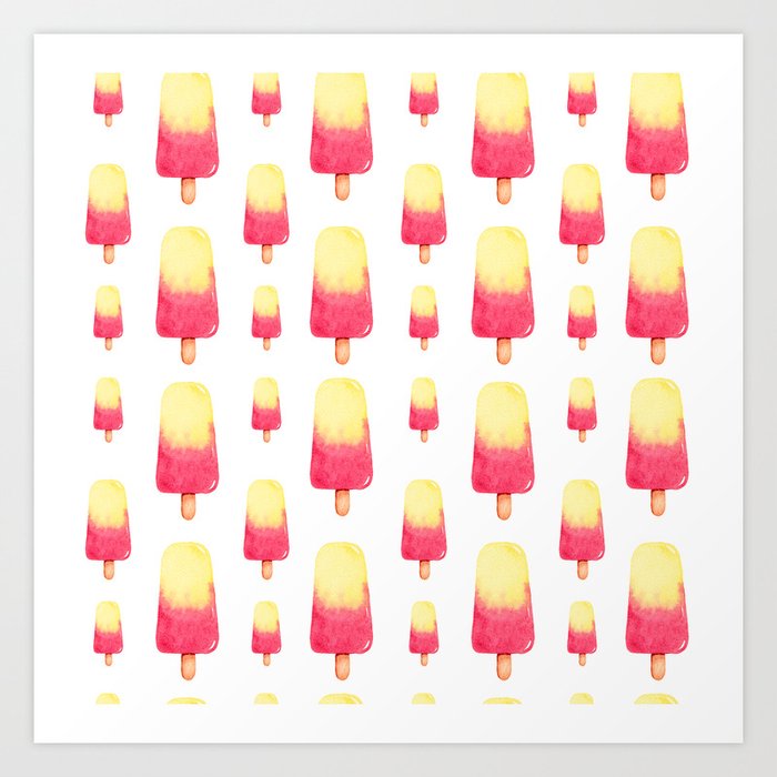 Summer Popsicles Art Print