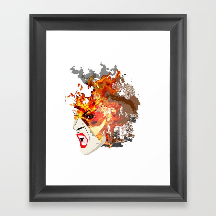 Fire- from World Elements Series Framed Art Print