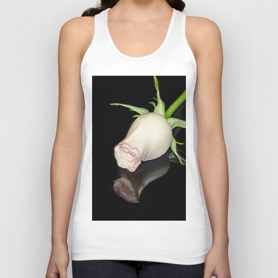 The Black Square and a White Rose Unisex Tank Top