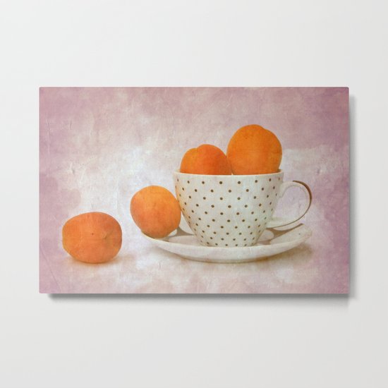 a cup full of apricots Metal Print