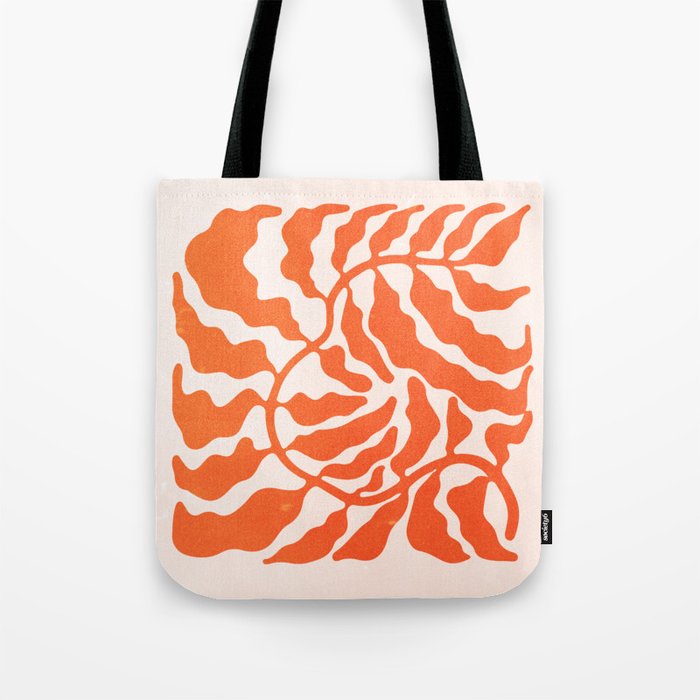 Funky Fern: Orange Peach Edition Tote Bag